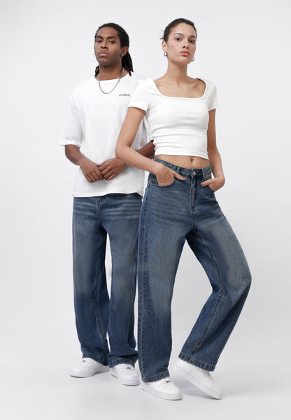 YOURTURN UNISEX - Baggy Jeans - 966 - Dirty Denim