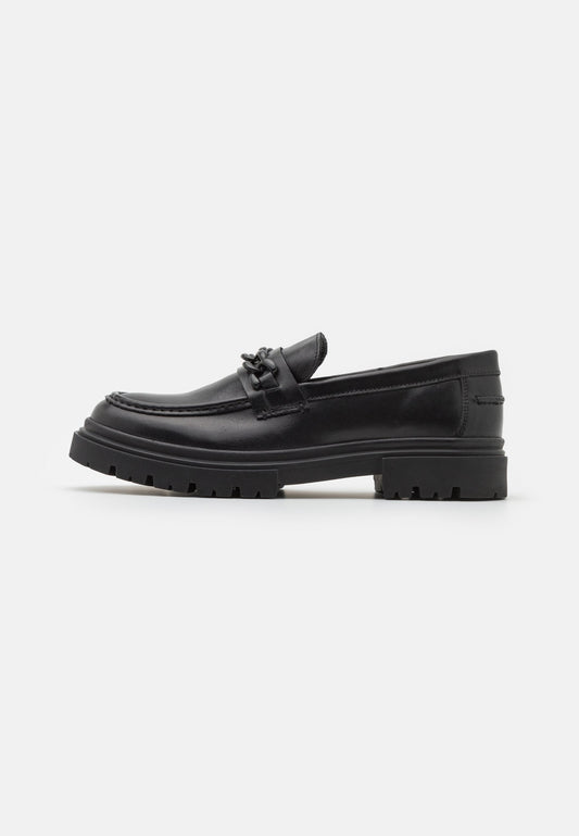 YOURTURN Leather Unisex - Slip-Ons - Black