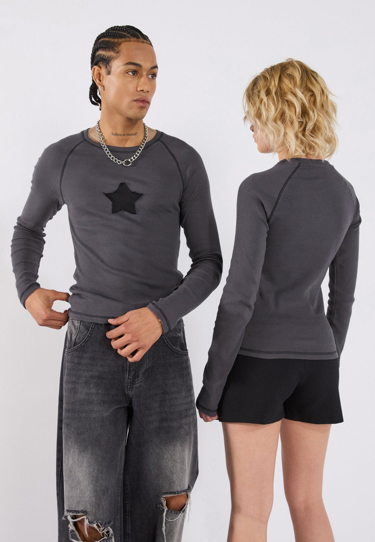 YOURTURN UNISEX - Long Sleeved Top - Forged Iron