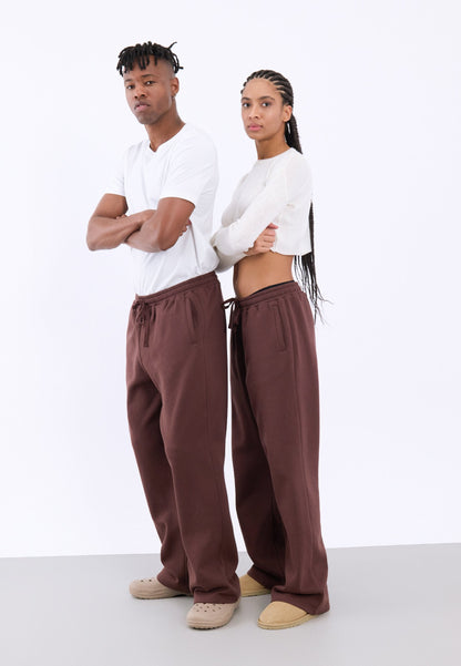 YOURTURN UNISEX - Tracksuit Bottoms - Deep Mahogany