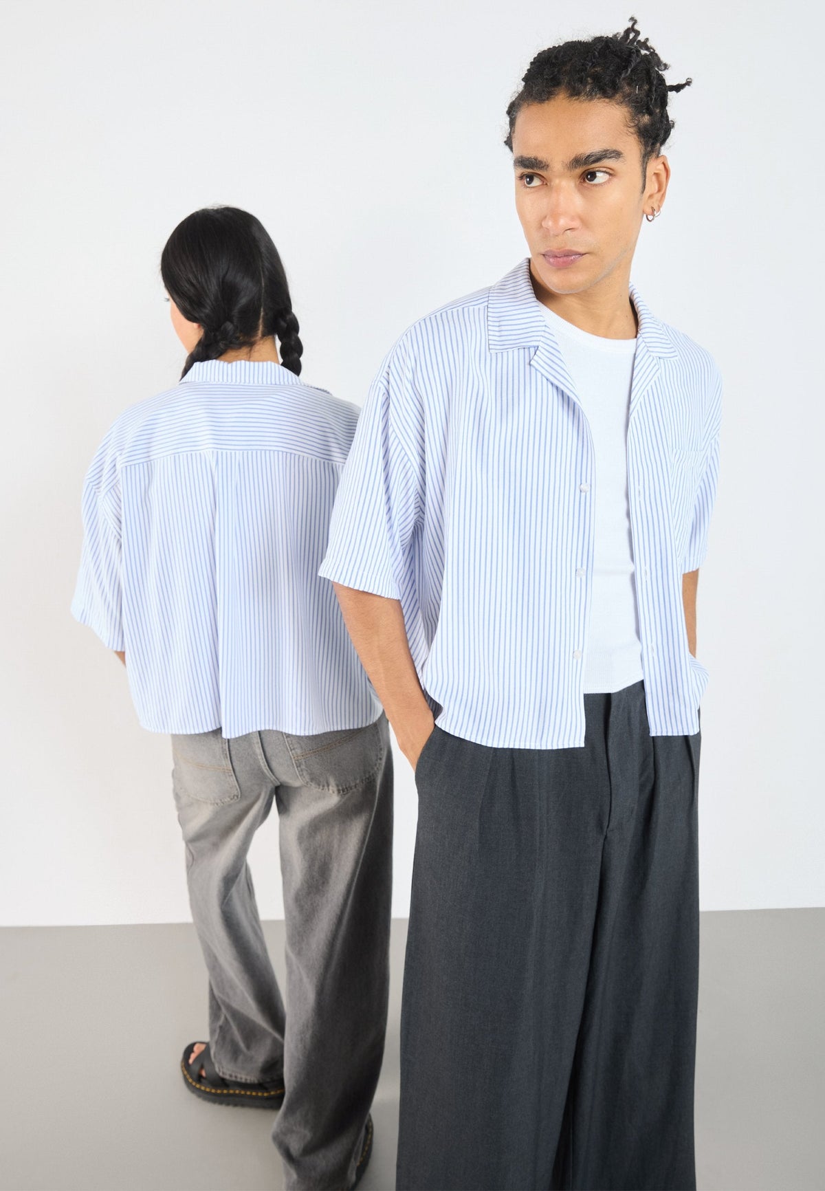 YOURTURN UNISEX - Shirt - White/blue