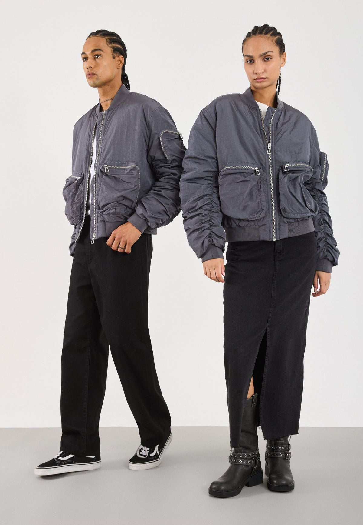 YOURTURN UNISEX - Bomber Jacket - Grey