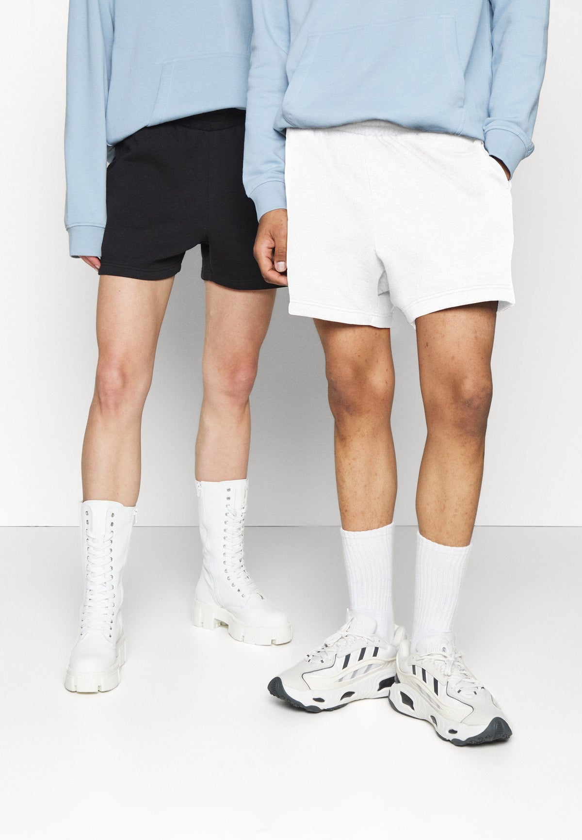 YOURTURN 2 Pack Unisex - Shorts - Black/White
