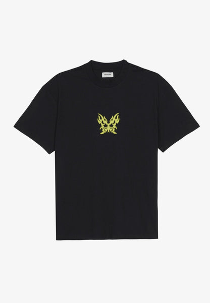 YOURTURN UNISEX - Print T-shirt - Black/silver