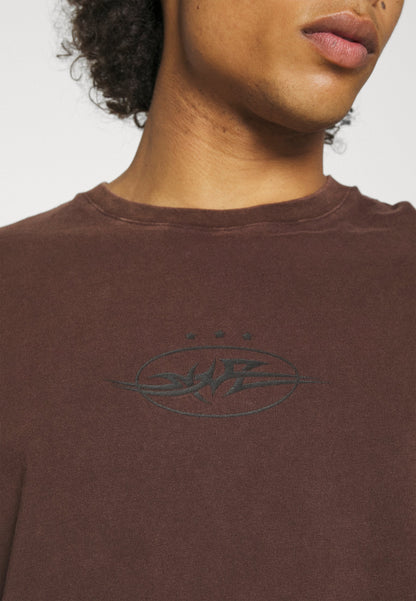 YOURTURN Unisex - Print T-Shirt - Dark Brown