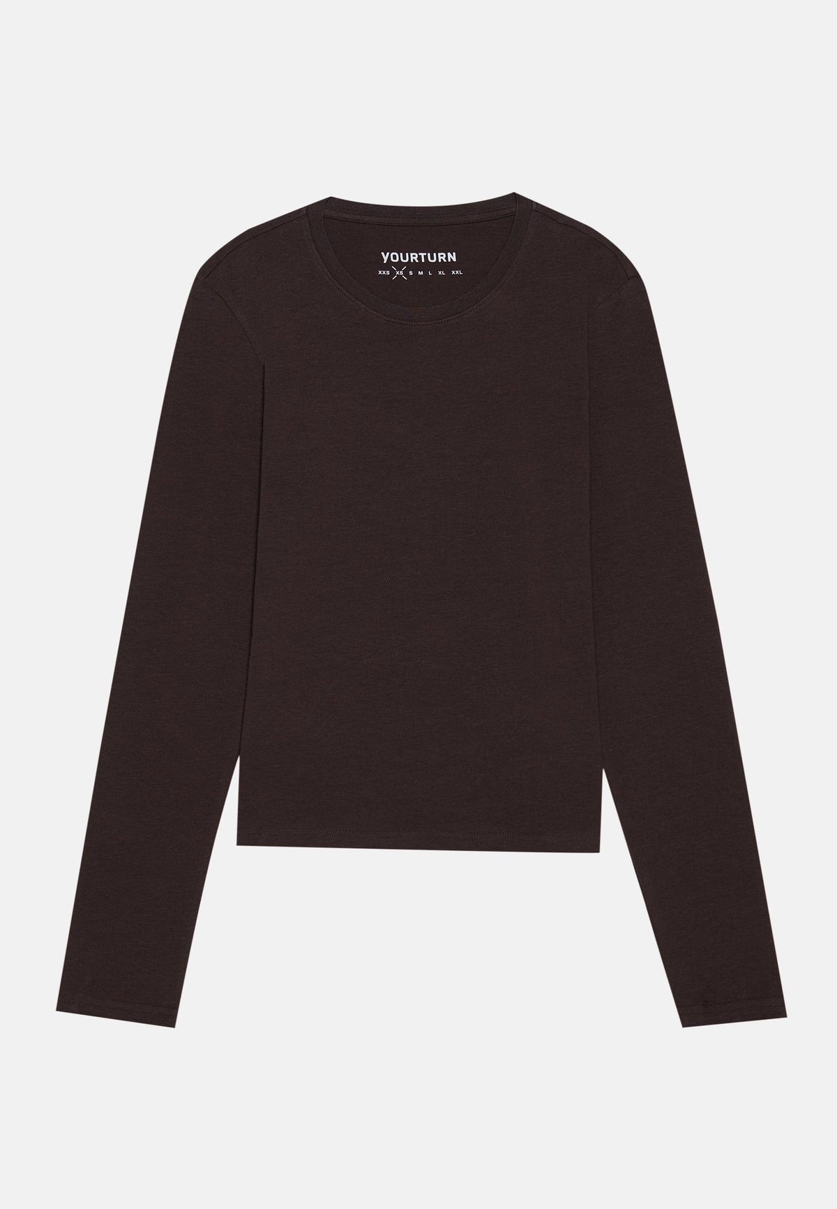 YOURTURN 2 PACK UNISEX - Long Sleeved Top - White/dark Brown