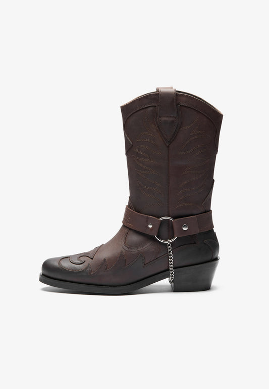 YOURTURN UNISEX - Cowboy/Biker Boots - Brown