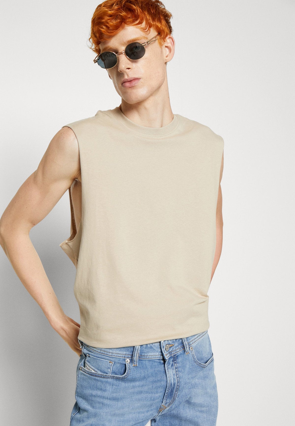 YOURTURN Unisex 2 Pack - Top - Beige/Dark Blue