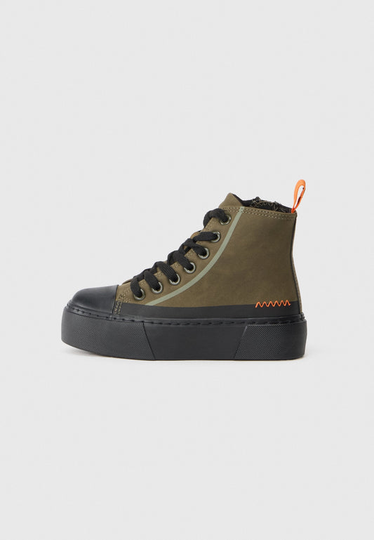 UNISEX - High-top Trainers - Khaki/black