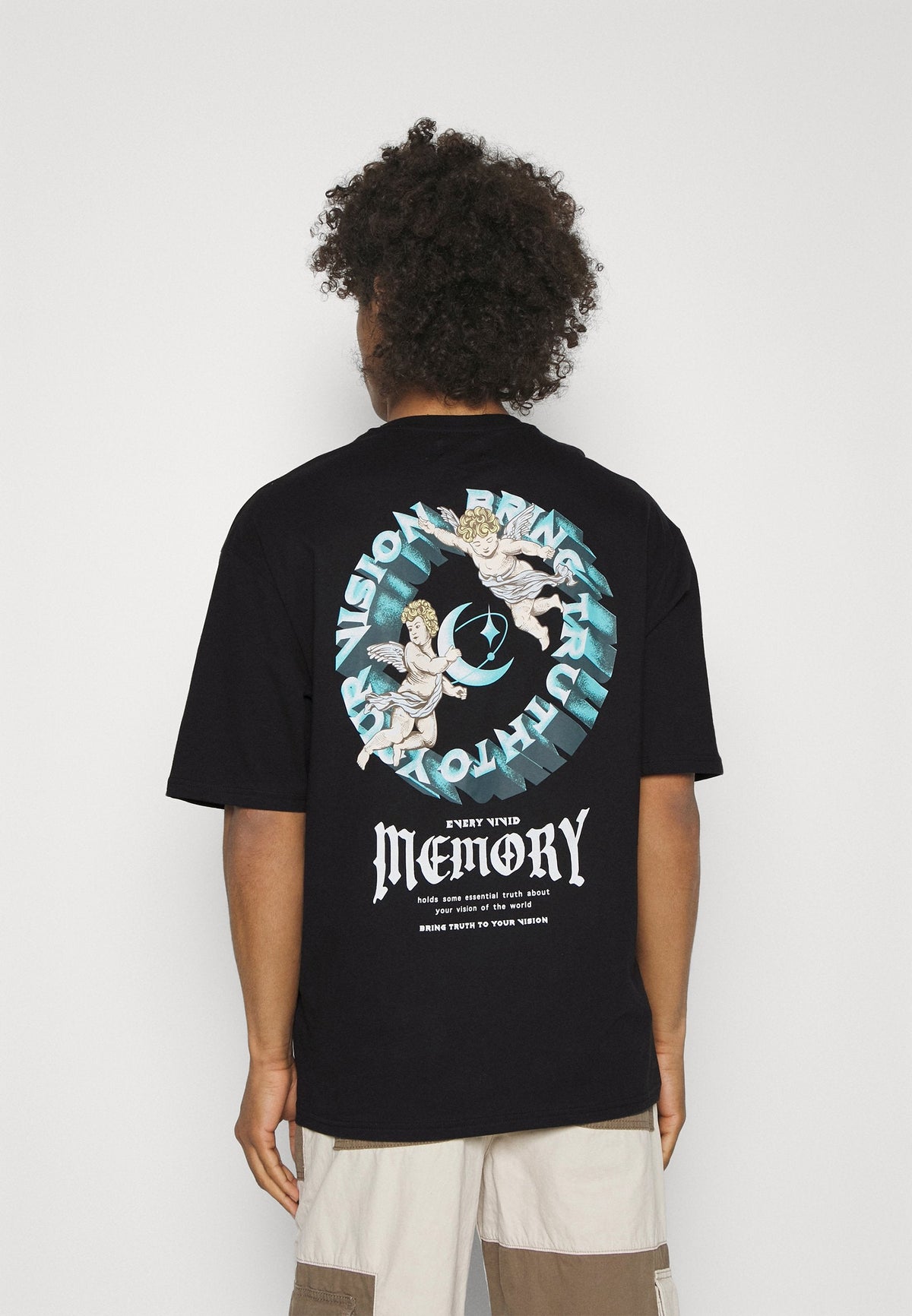 YOURTURN Unisex - Print T-Shirt - Black