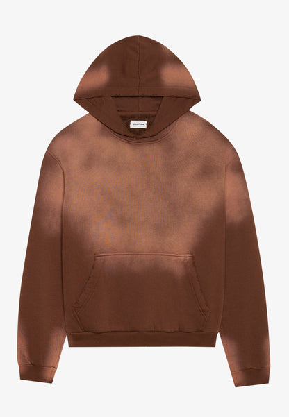 YOURTURN SUN FADED SHERPA LINED HOODIE UNISEX - Sweatshirt - Black