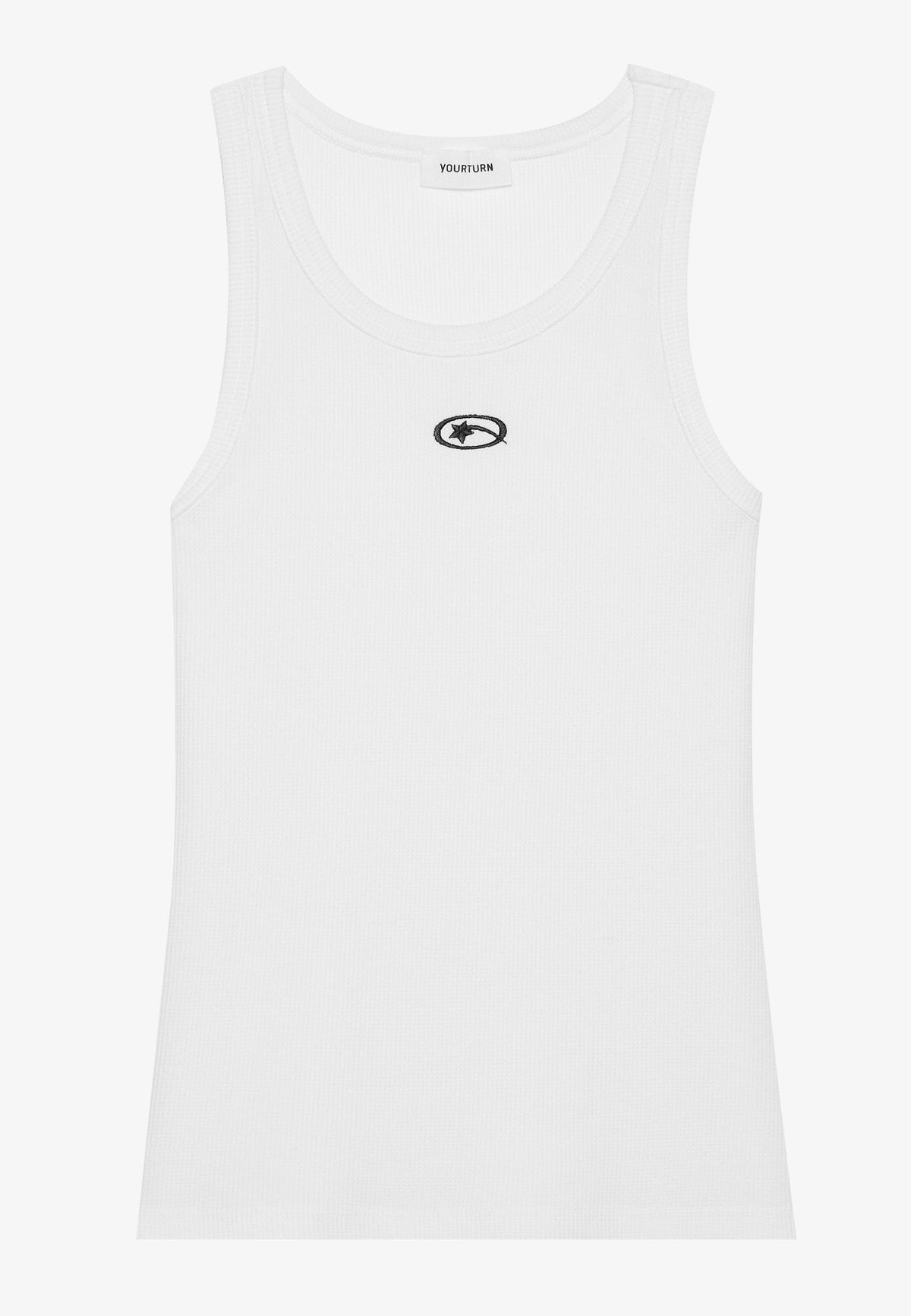 YOURTURN UNISEX 2 PACK WAFFLE VEST - Top - Bright White/true Black