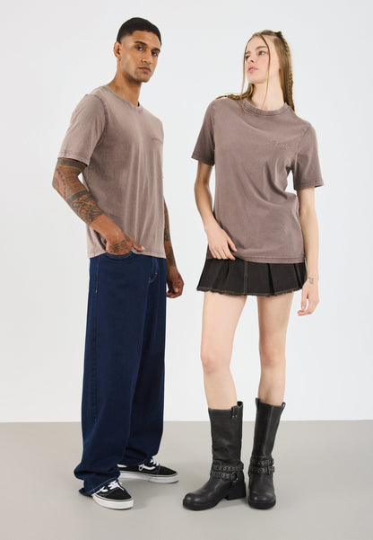 YOURTURN UNISEX - Print T-shirt - Washed Brown