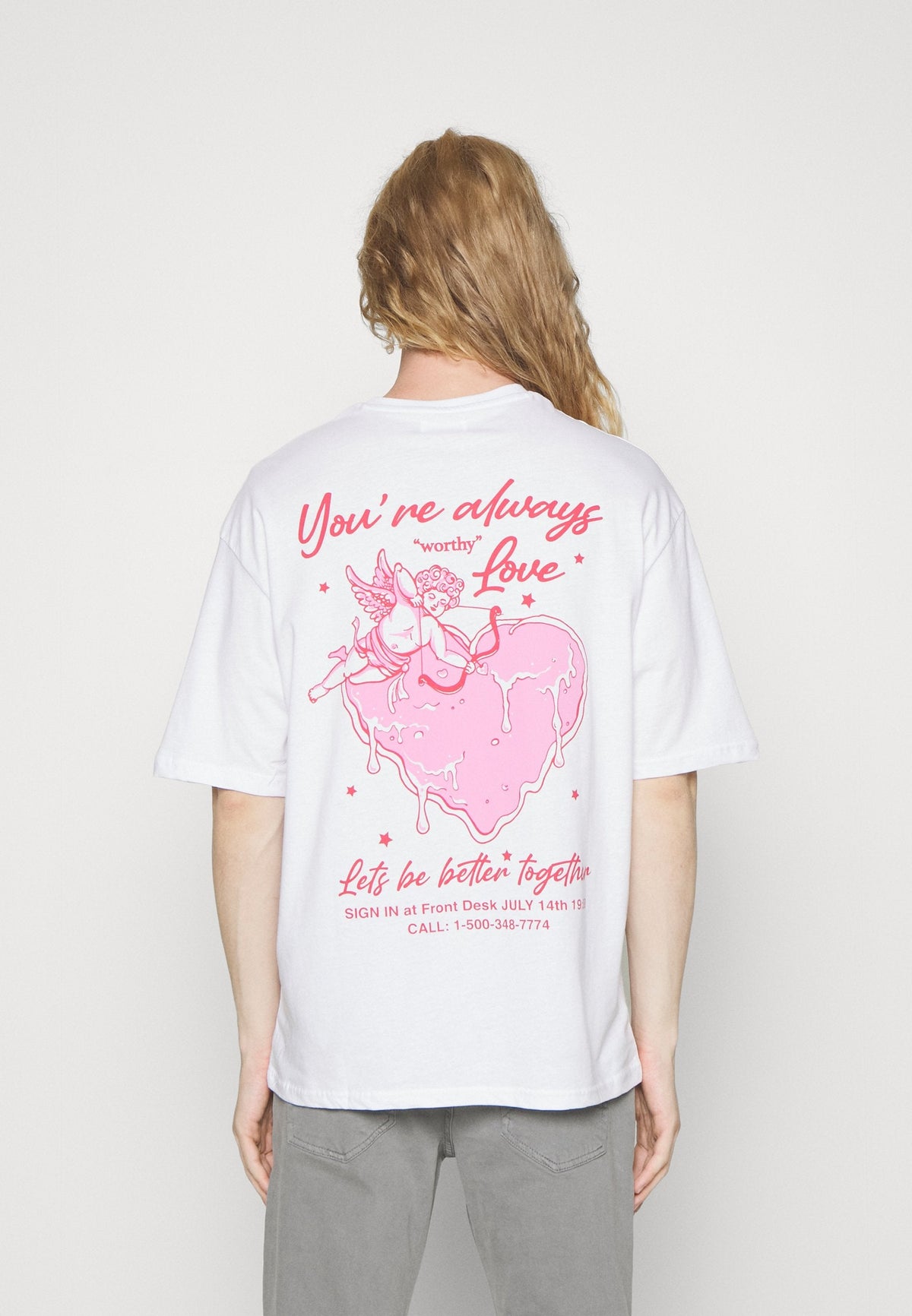 YOURTURN Unisex - Print T-Shirt - White