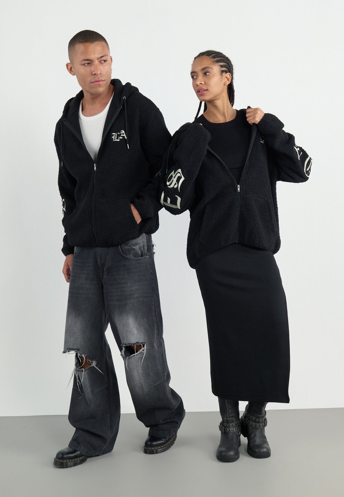 YOURTURN TEDDY JACKET UNISEX - Fleece Jacket - Black