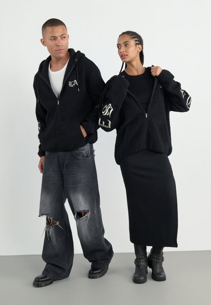 YOURTURN TEDDY JACKET UNISEX - Fleece Jacket - Black