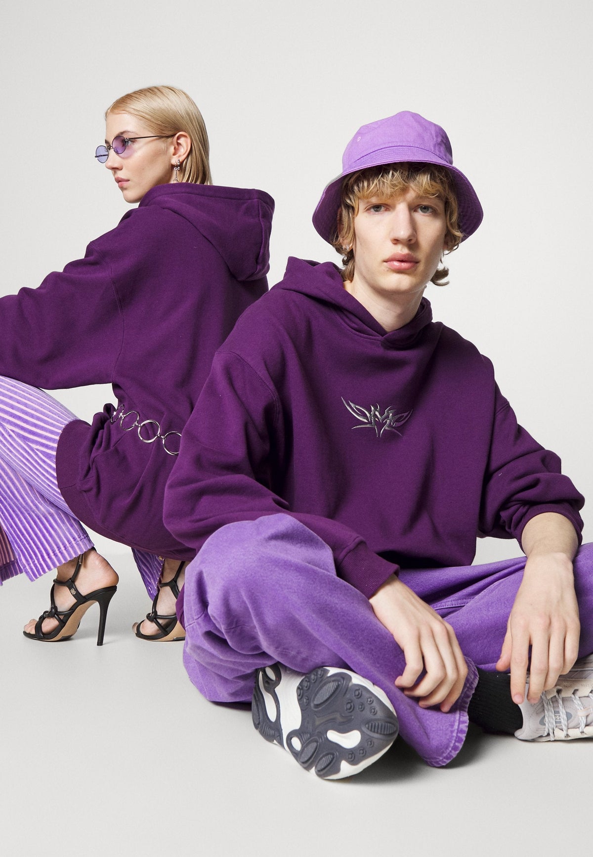 YOURTURN Unisex - Hoodie - Dark Purple