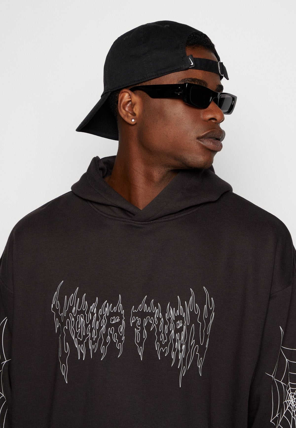 YOURTURN Spiderweb Unisex - Hoodie - Black