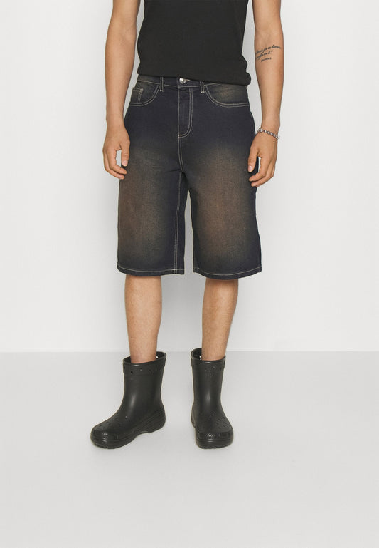 YOURTURN Unisex - Denim Shorts - Dark Blue Denim