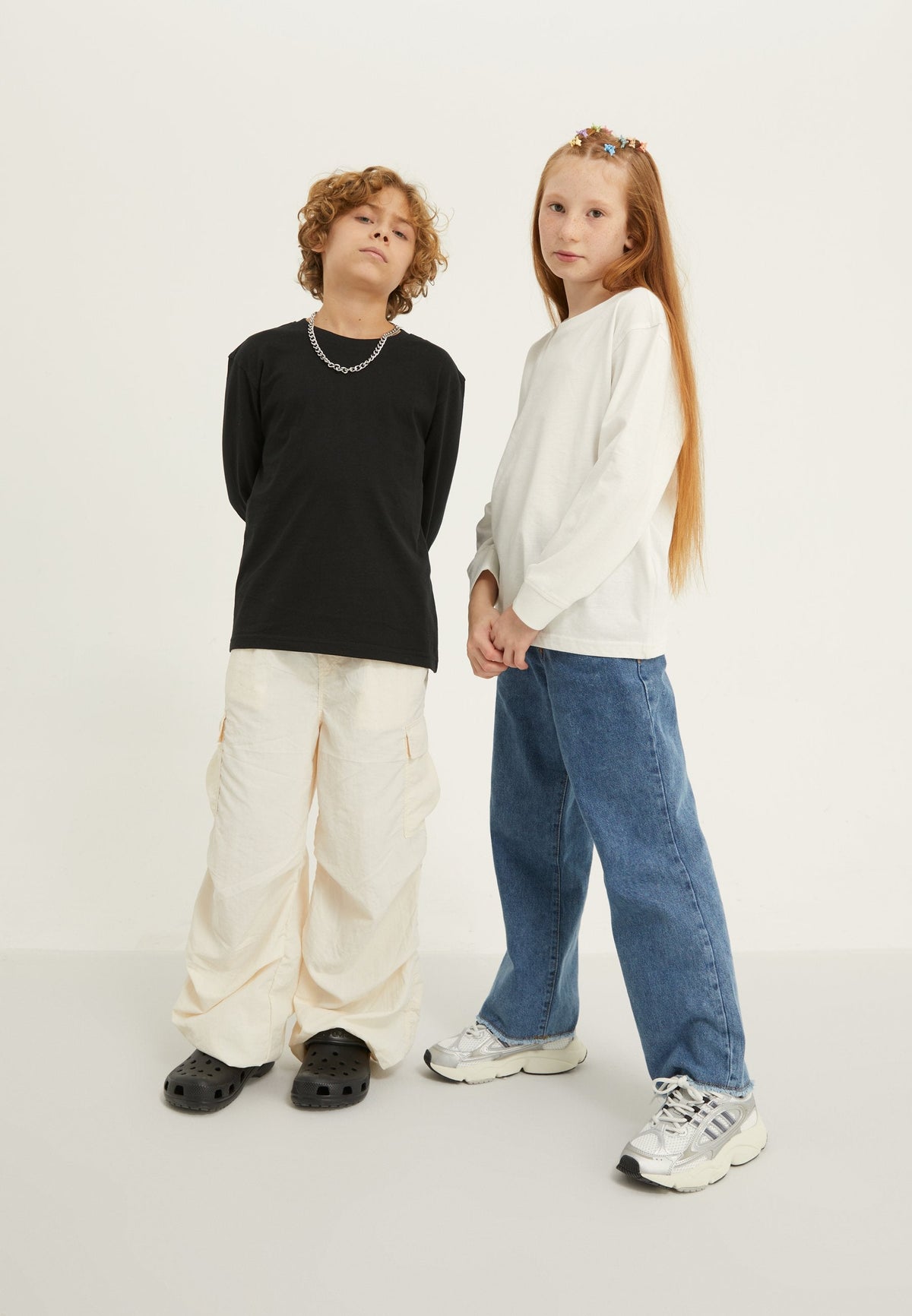 UNISEX 2 PACK - Long Sleeved Top - Black/off-white