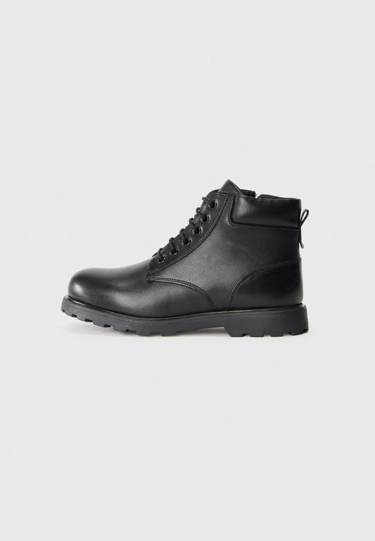 LEATHER UNISEX - Lace-up Ankle Boots - Black