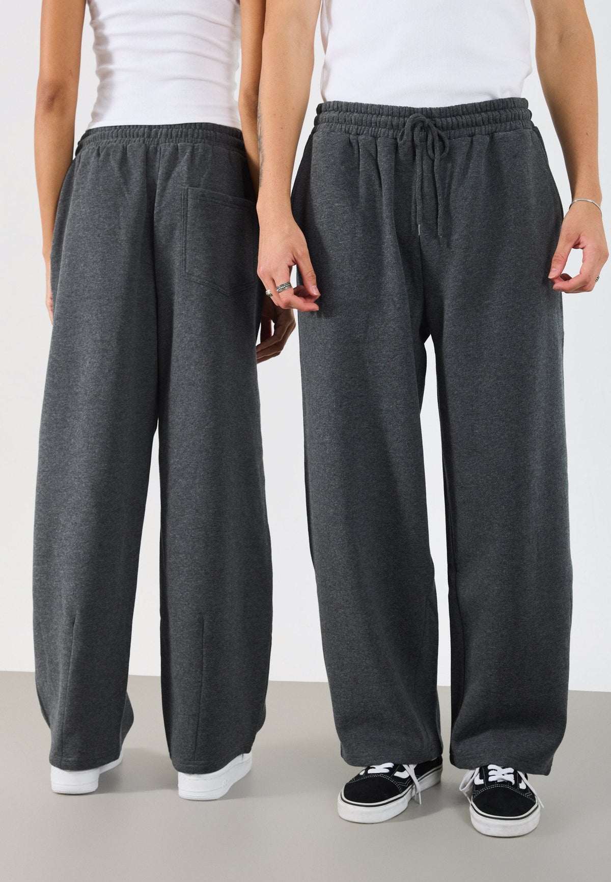 YOURTURN UNISEX - Tracksuit Bottoms - Dark Grey Melange