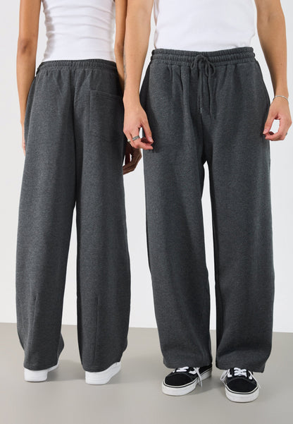 YOURTURN UNISEX - Tracksuit Bottoms - Dark Grey Melange