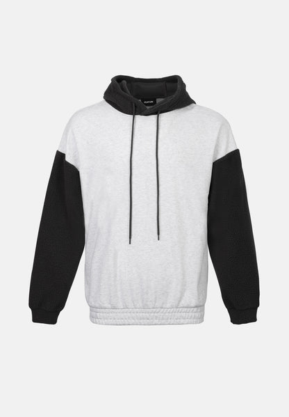 YOURTURN BORG HOOD AND SLEEVES UNISEX - Sweatshirt - Brown/beige