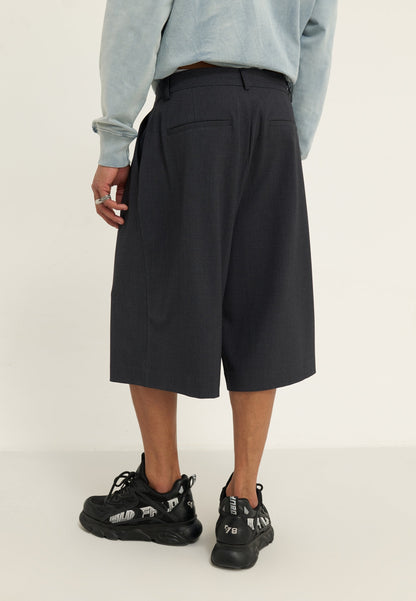 YOURTURN BAGGY TAILORED SHORTS UNISEX - Shorts - Dark Grey