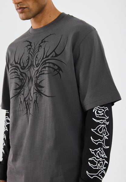 YOURTURN UNISEX - Long Sleeved Top - Asphalt