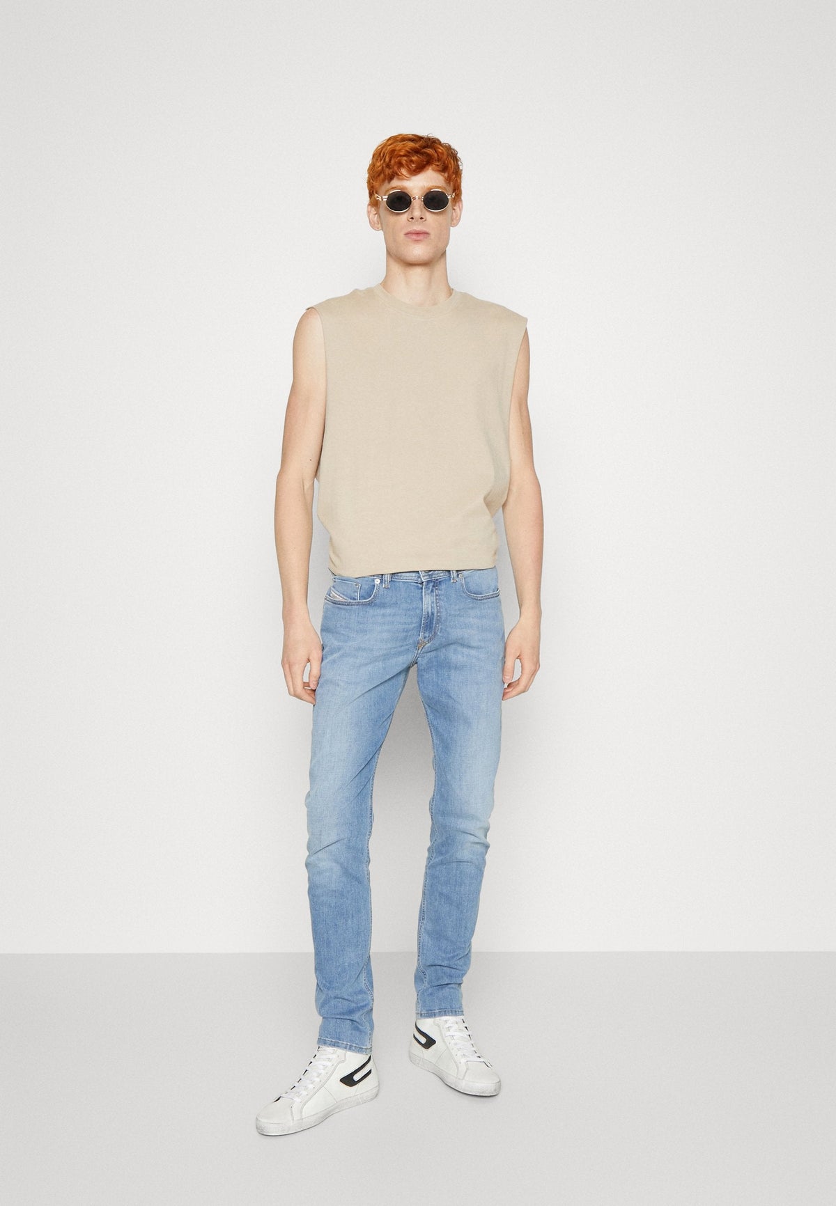 YOURTURN Unisex 2 Pack - Top - Beige/Dark Blue