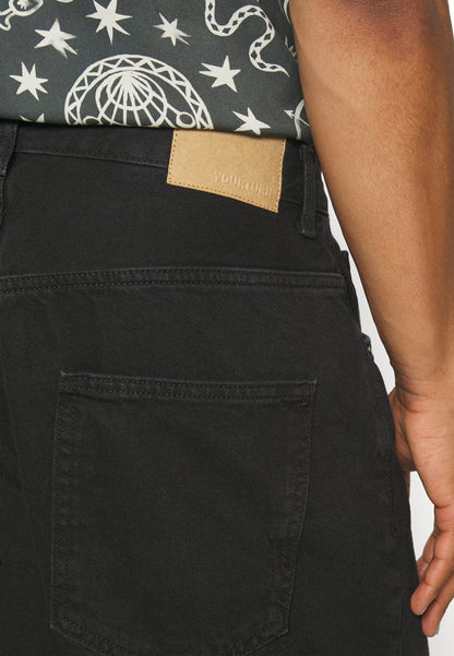 YOURTURN Baggy Jeans Unisex - Relaxed Fit Jeans - Black Denim