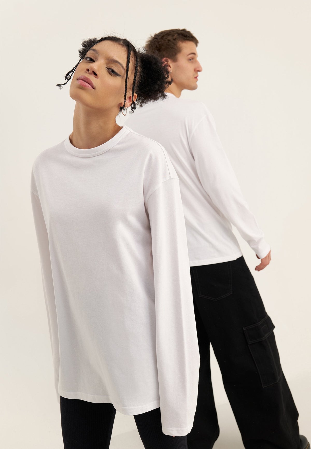 YOURTURN UNISEX 3 PACK - Long Sleeved Top - White/black/dark Grey