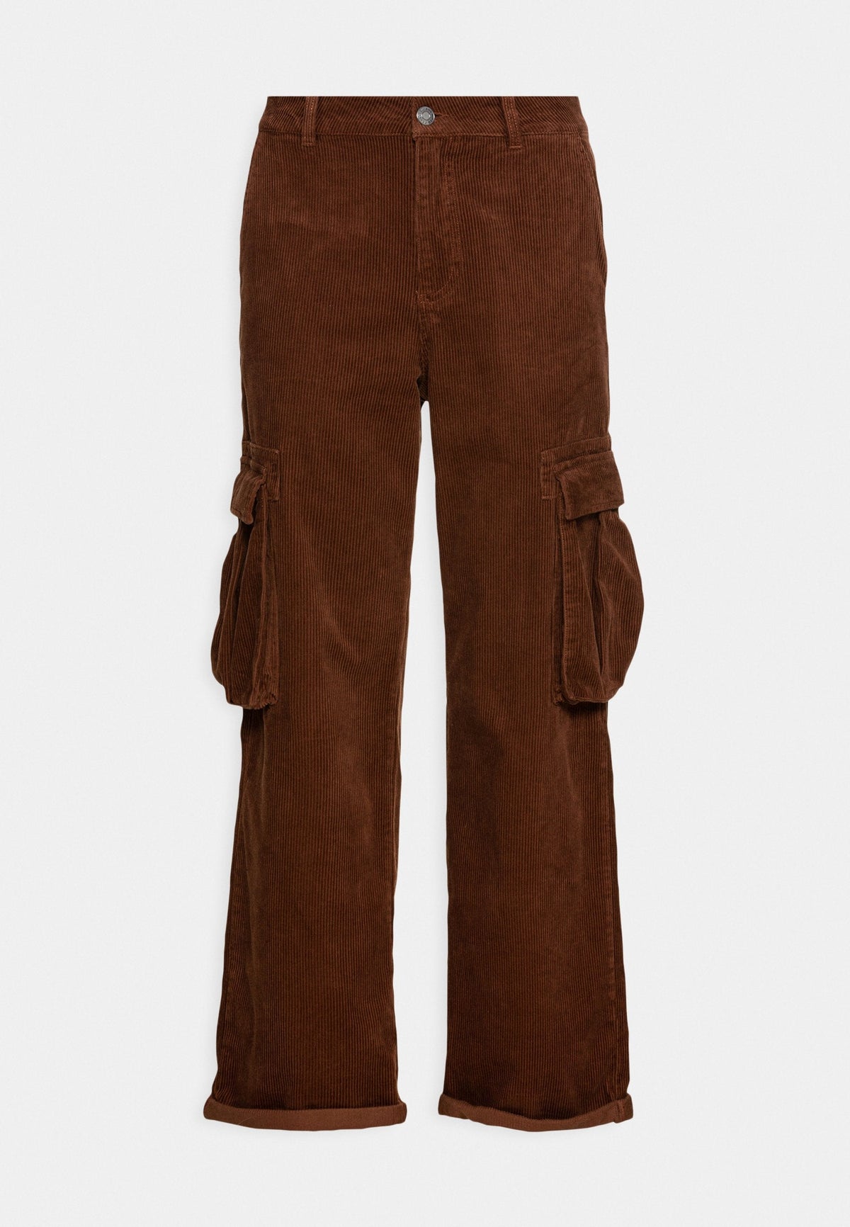 YOURTURN Corduroy Unisex - Cargo Trousers - Dark Brown