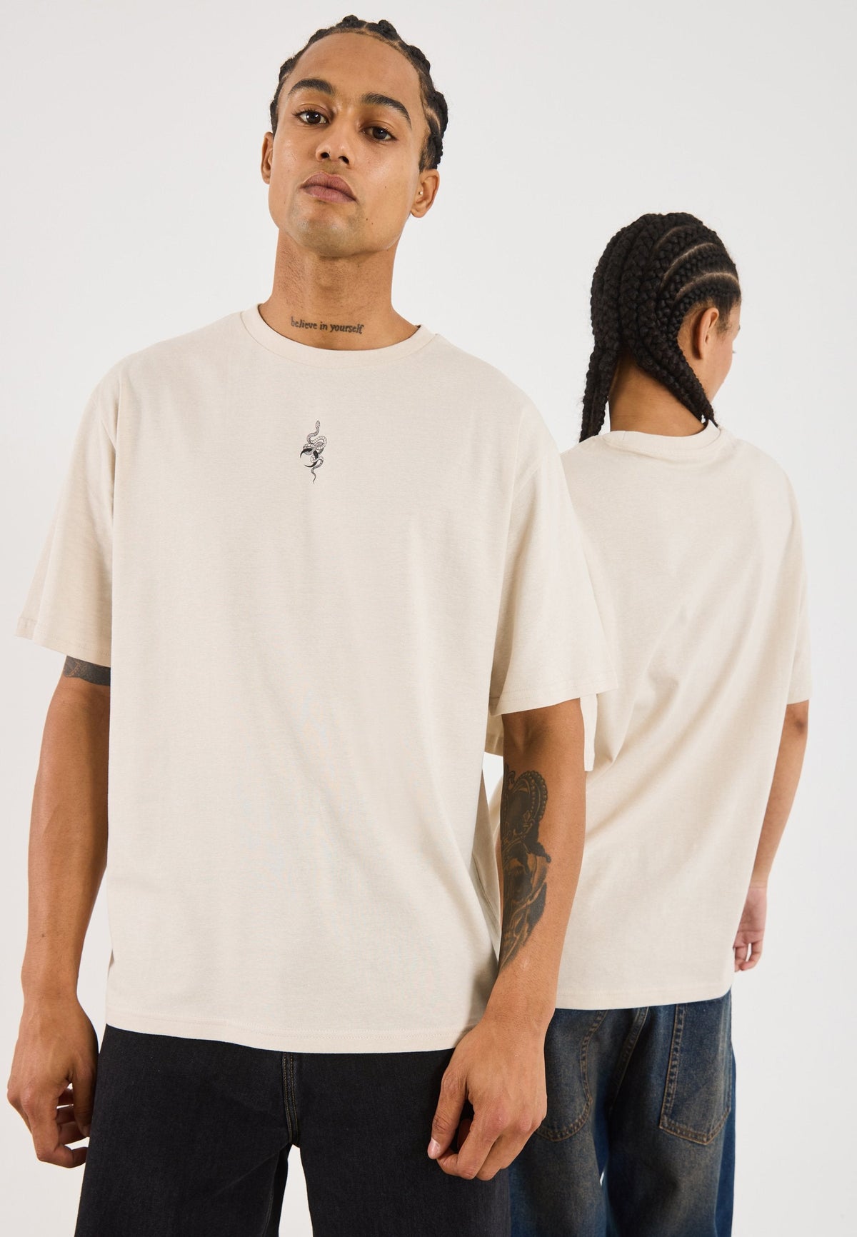 YOURTURN UNISEX 5 PACK - Print T-shirt - Chocolate Brown/moonbeam/bright White/true Black