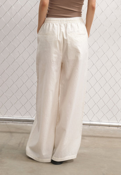 YOURTURN LINEN MIX BLEND UNISEX - Trousers - Off-white