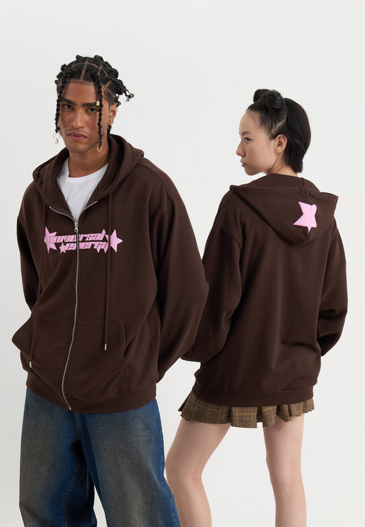 YOURTURN UNISEX - Zip-up Sweatshirt - Dark Brown