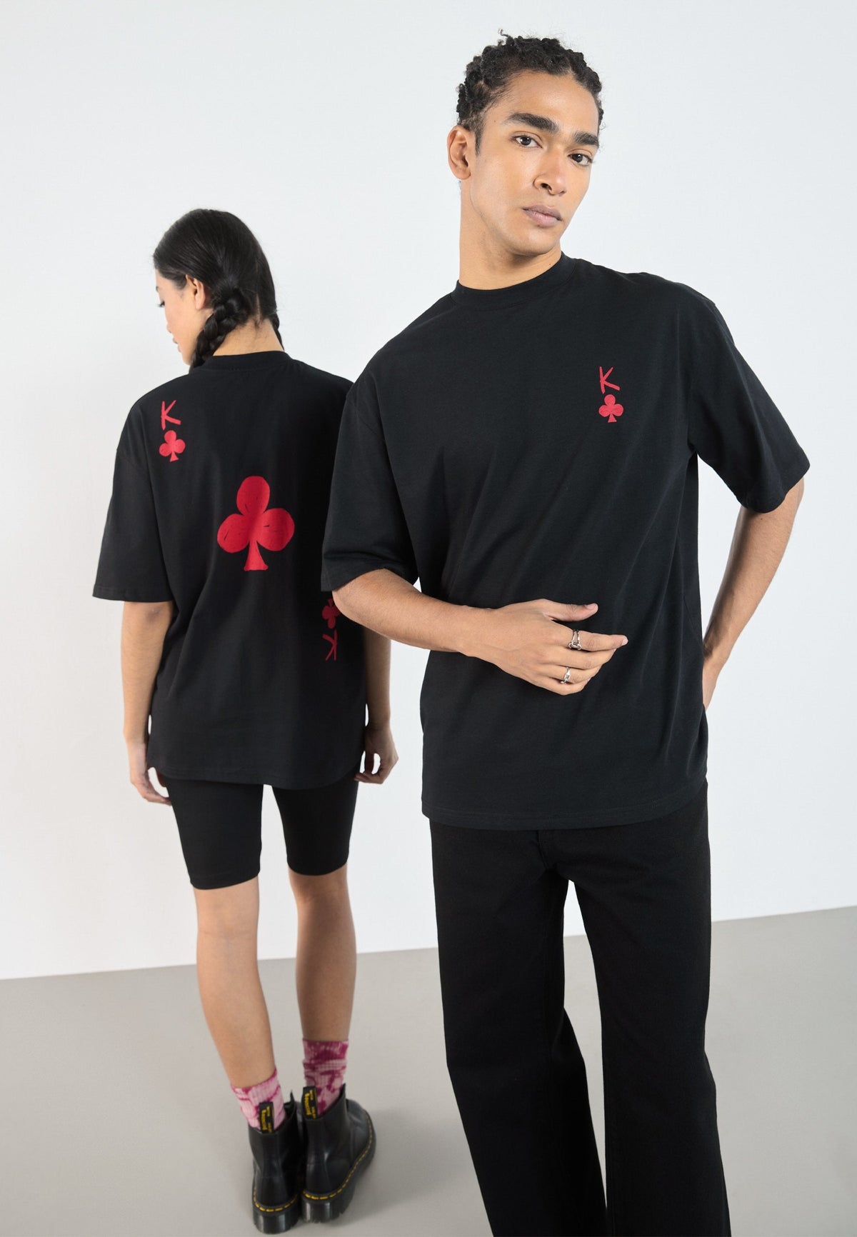 YOURTURN UNISEX - Print T-shirt - True Black
