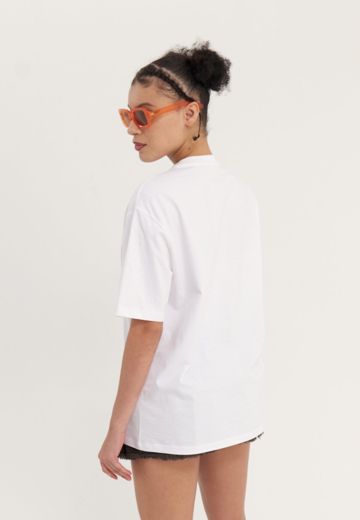 YOURTURN 2 PACK UNISEX BASIC OVERSIZED T-SHIRT - Basic T-shirt - White
