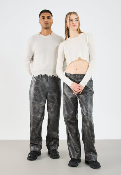 YOURTURN TIEDYE PANTS UNISEX - Baggy Jeans - Grey