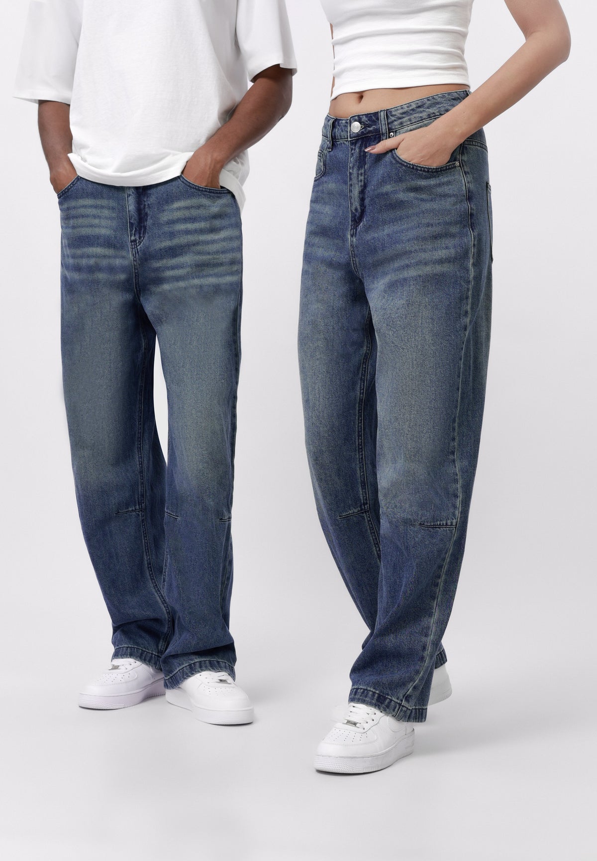 YOURTURN UNISEX - Baggy Jeans - 966 - Dirty Denim