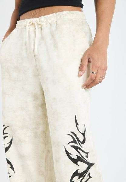 YOURTURN UNISEX - Tracksuit Bottoms - Stonewashed