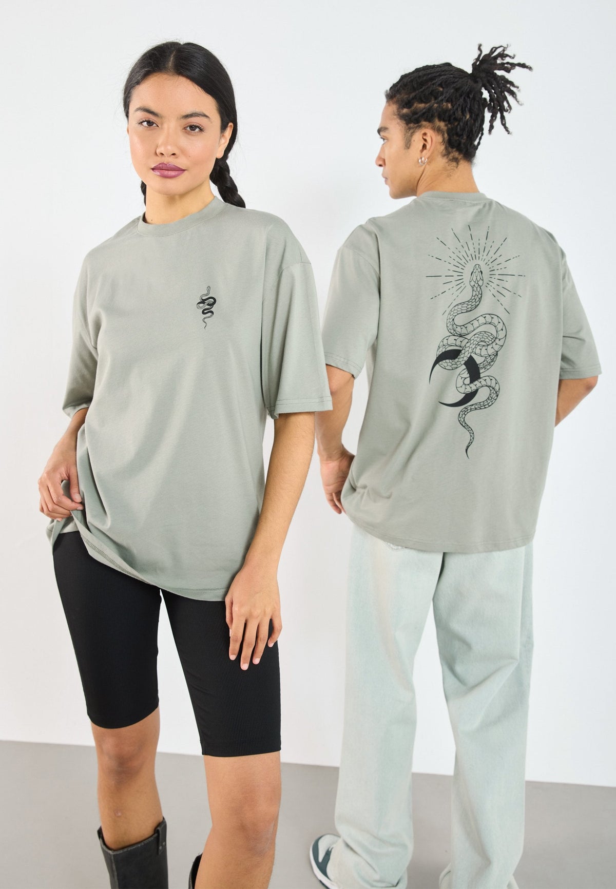YOURTURN UNISEX - Print T-shirt - Shadow
