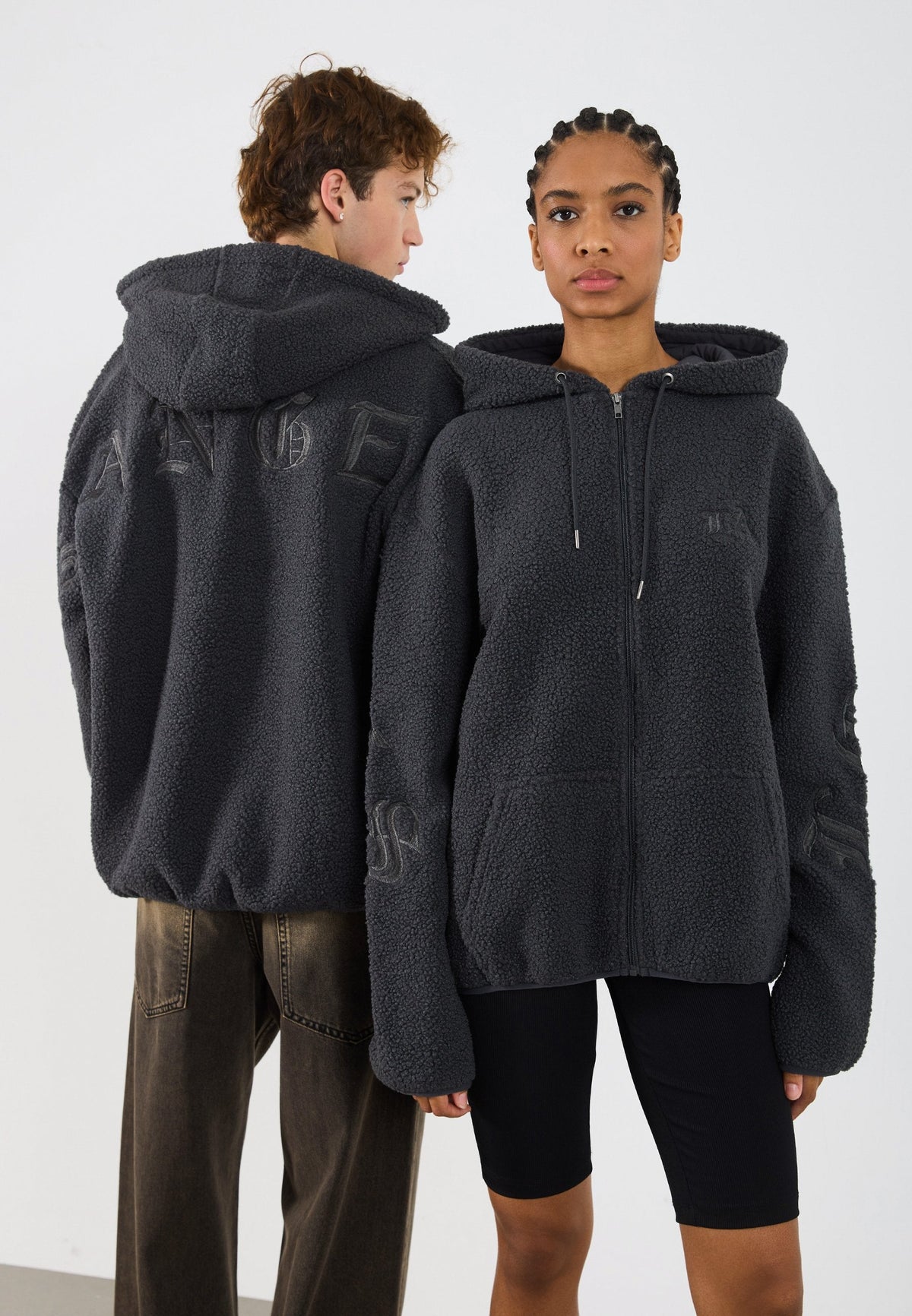 YOURTURN TEDDY JACKET UNISEX - Fleece Jacket - Forged Iron