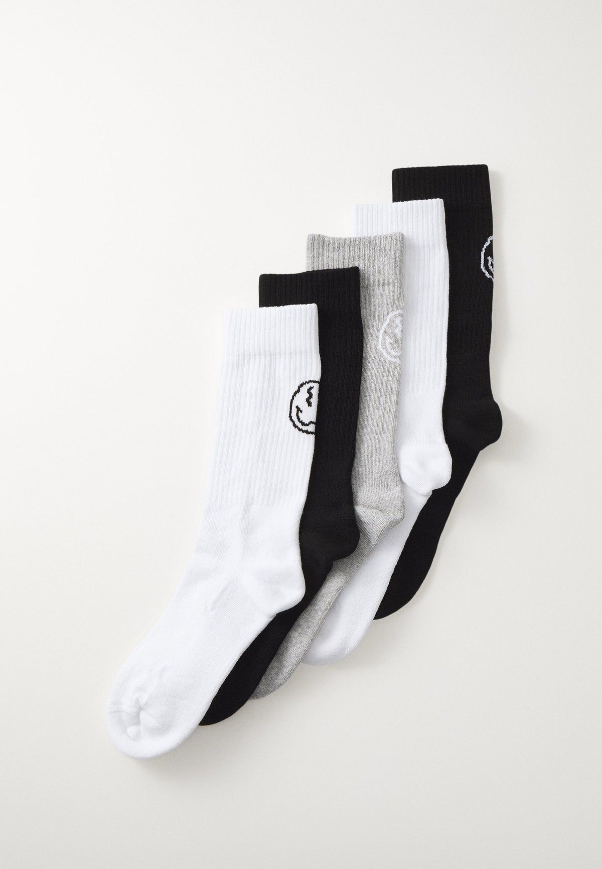 YOURTURN 5 PACK UNISEX - Socks - Black/white/grey