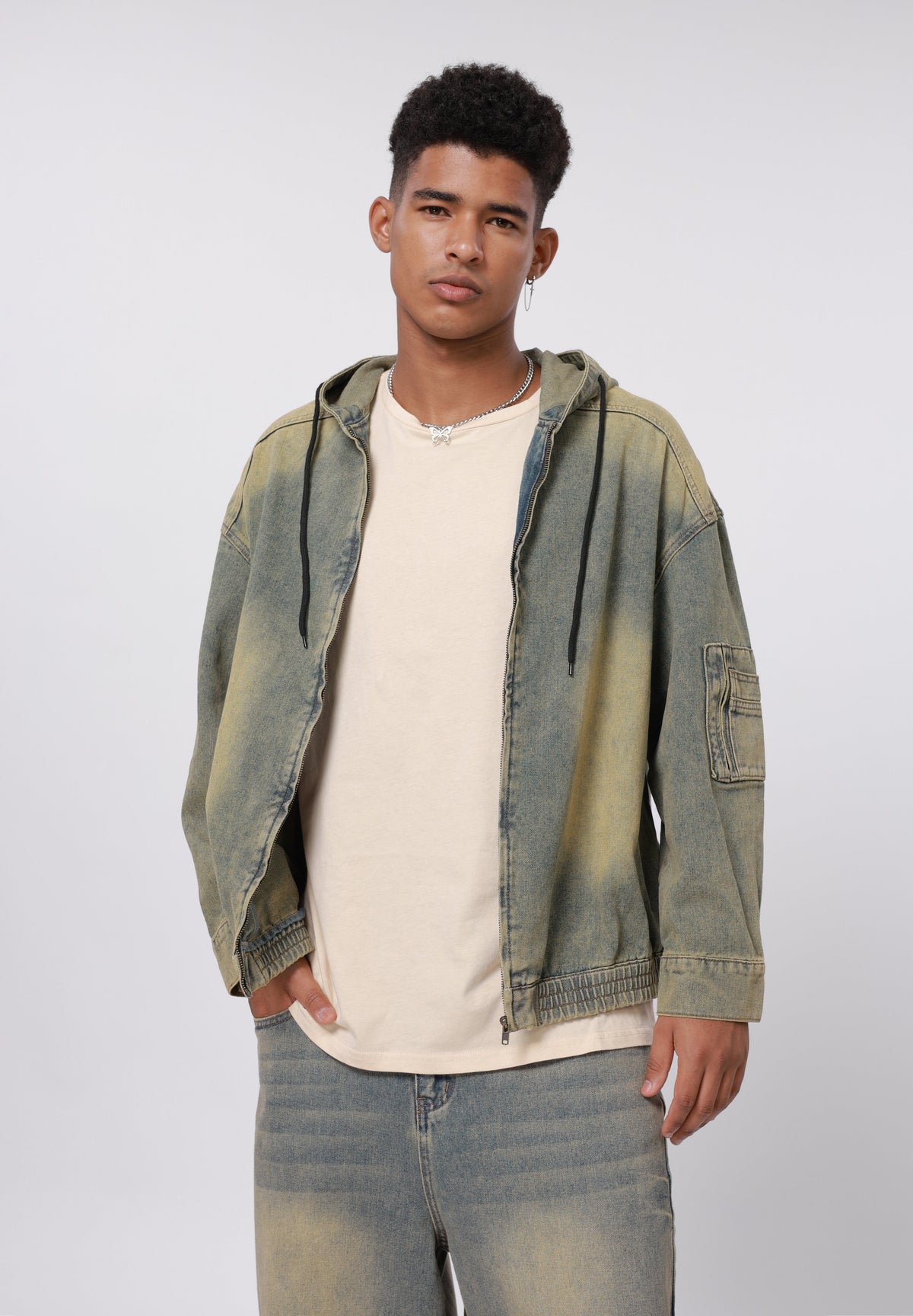 YOURTURN UNISEX - Denim Jacket - Vintage Blue