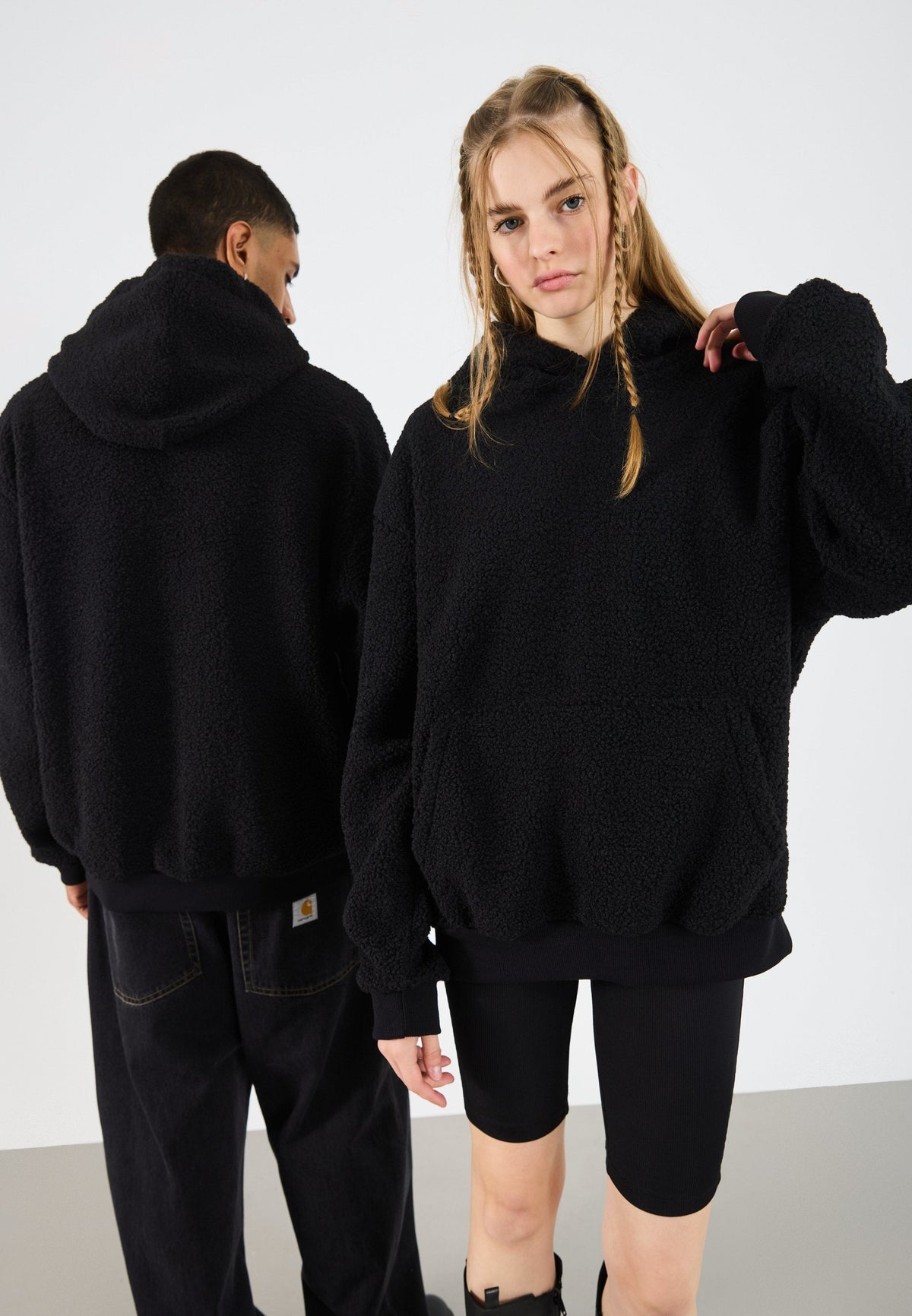 YOURTURN SHERPA BASIC UNISEX - Hoodie - Black