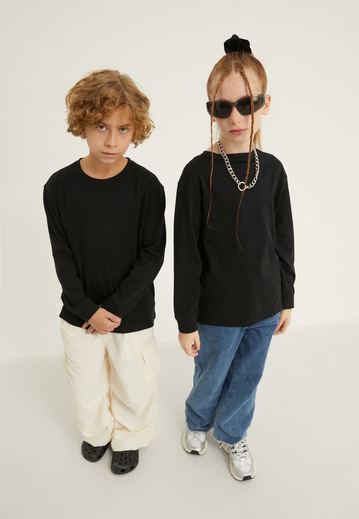 UNISEX 2 PACK - Long Sleeved Top - Black