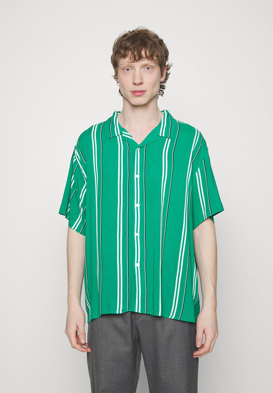YOURTURN Stripes Boxi - Shirt - Green
