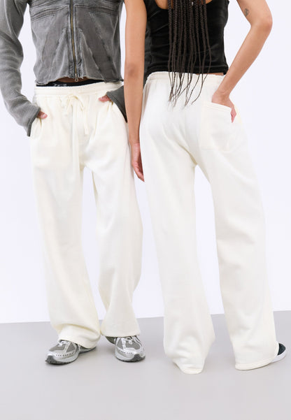 YOURTURN UNISEX - Tracksuit Bottoms - Egret